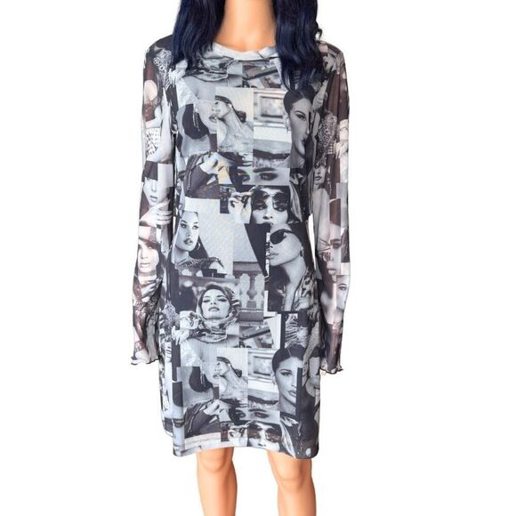 NWT Guess Eco Adriana Icon Mesh Bodycon Mini Dress Size Large - Picture 7 of 8